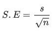 Standard Error Formula